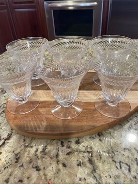 Vintage Lead Crystal Dessert Goblets (Set of 6)
